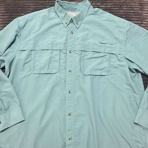 LL Bean Fishing Shirt Outdoor Vented Roll Sleeves Lightweight Men’s Size XXL